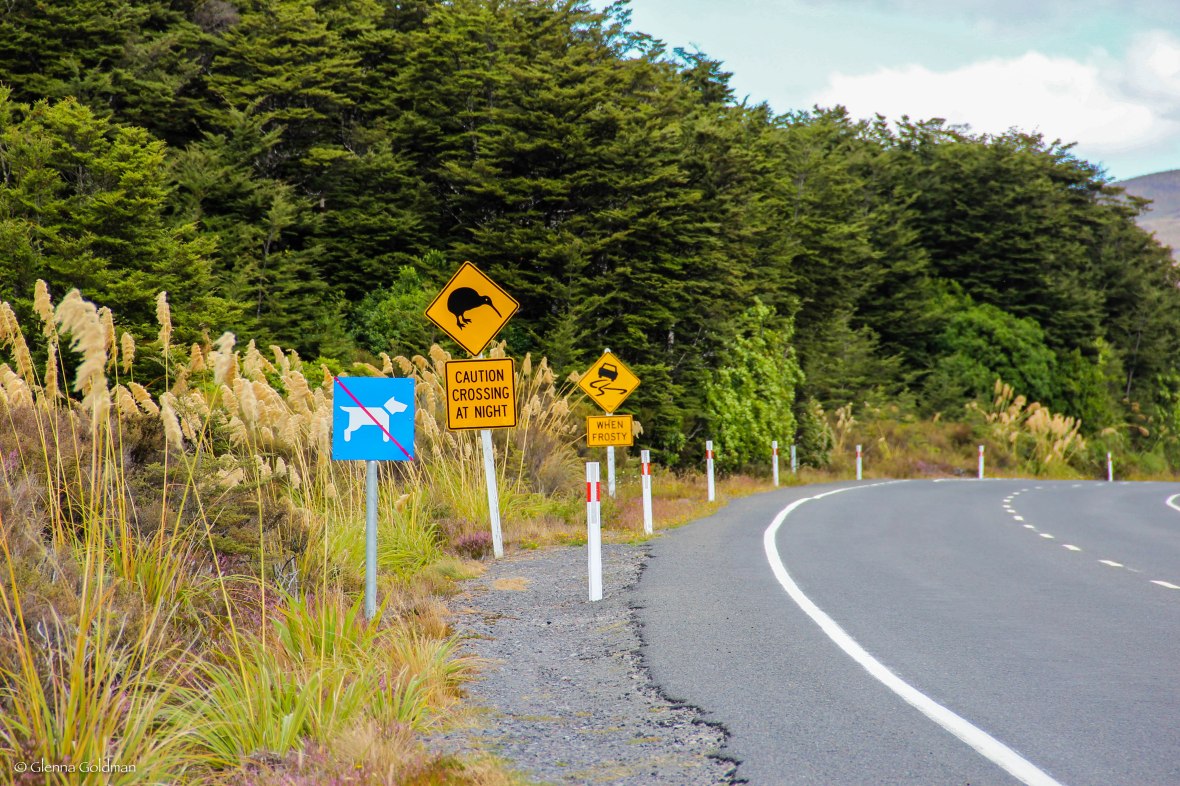 Tongariro National Park, New Zealand, Kiwi sign