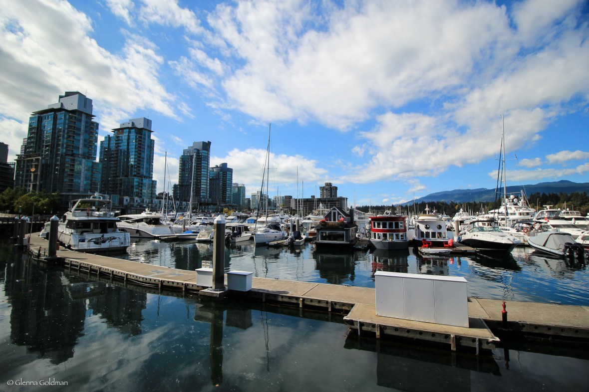 Vancouver Harbor with houseboats