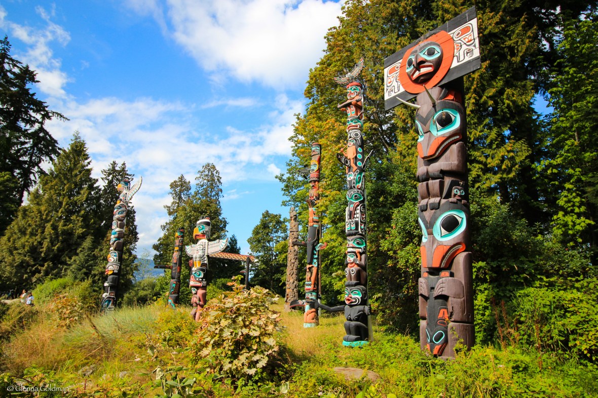 Totem Poles in Stanley Park in Vancouver